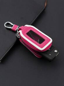 1入組通用超細纖維車鑰匙殼帶拉鍊 - 彩色 - 查看 6