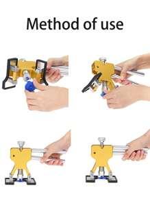 汽車免漆車身凹痕修復工具凹痕修復套件汽車凹痕拉拔器去除車身損壞修復工具帶墊子輕微凹痕去除 - 彩色 - 查看 4