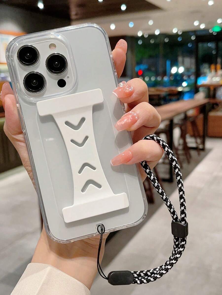 Vỏ điện thoại rõ ràng có dây buộc - trắng - Xem 1