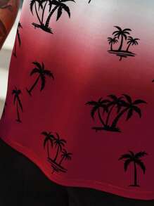 Manfinity RSRT 男士椰子樹圖案漸層T恤 - 彩色 - 查看 4