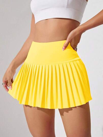 CourtClass Breathable Softness Pleated Hem Sports Skorttennis Skirt