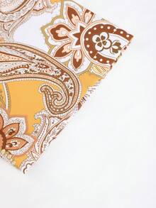 Manfinity RSRT 男士佩斯利印花襯衫&短褲 - 芥末黃 - 查看 4