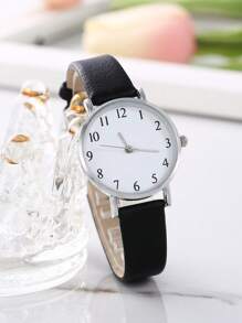 Đồng hồ thạch anh con trỏ tròn - màu đen - Xem 3