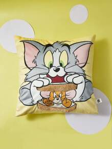 TOM & JERRY X SHEIN Vỏ đệm sợi 1 cái - Màu vàng - Xem 4