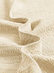 SHEIN MOD Vestido de tirantes unicolor pecho con fruncido - Albaricoque - Ver 3