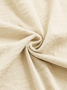 SHEIN MOD Vestido de tirantes unicolor pecho con fruncido - Albaricoque - Ver 4