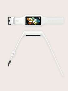 Dây đeo đồng hồ silicon rắn tương thích với Huawei Band 6/7 - trắng - Xem 4