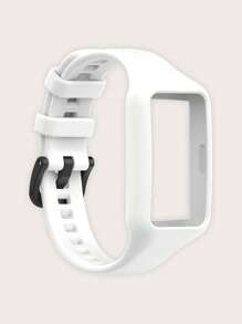 Dây đeo đồng hồ silicon rắn tương thích với Huawei Band 6/7 - trắng - Xem 7