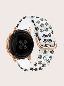 Paw Print Silicone Watchband Compatible With Samsung - Multicolor - View 2