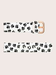 Paw Print Silicone Watchband Compatible With Samsung - Multicolor - View 3