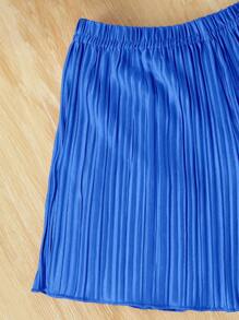 SHEIN Baby Ruffle Trim Cami Top & Shorts - Royal Blue - View 3