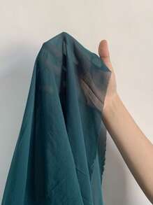 SHEIN Clasi 素色圍裹下擺繫腰帶洋裝 - 墨綠色 - 查看 7