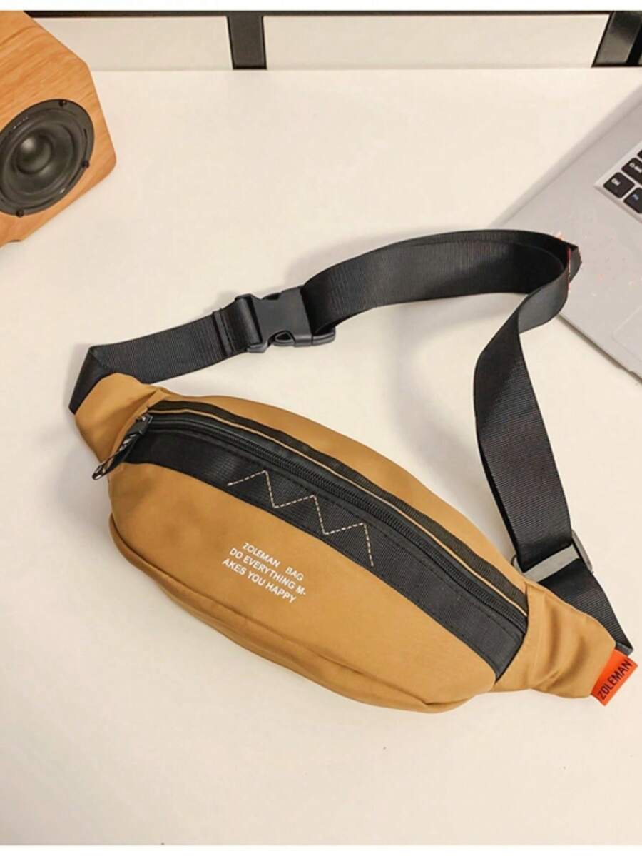 List graficzny Fanny Pack Khaki Casual Duża pojemność - Kolor khaki - Zobacz 1