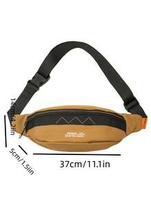 List graficzny Fanny Pack Khaki Casual Duża pojemność - Kolor khaki - Zobacz 3