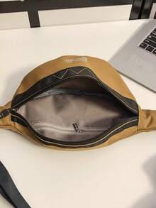 List graficzny Fanny Pack Khaki Casual Duża pojemność - Kolor khaki - Zobacz 4