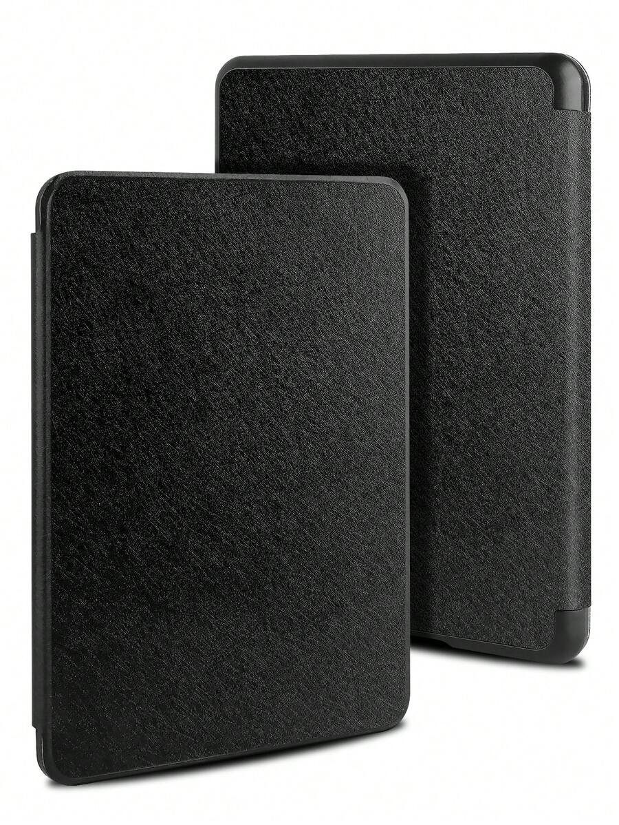 紋理質感PU皮革防摔殼套與 Kindle 兼容 - 黑色 - 查看 1