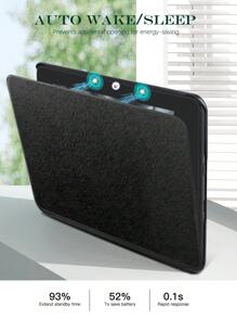紋理質感PU皮革防摔殼套與 Kindle 兼容 - 黑色 - 查看 2