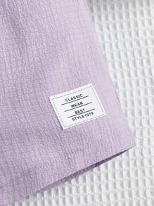 SHEIN Leap Crew Baby Girl Letter Patched Detail Cami Romper - Lilac Purple - View 3