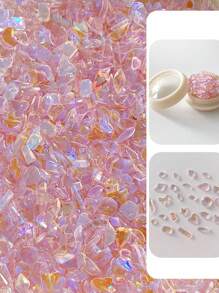 1盒淺粉色樹脂美甲鑽石裝飾 - 淺粉色 - 查看 1