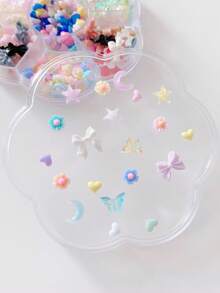 1盒7個隔間混合款式美甲配件 - 彩色 - 查看 2