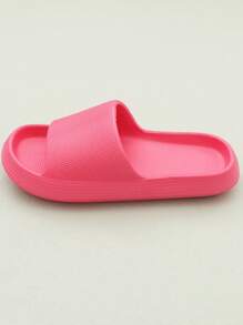 女士單帶柔軟輕便時尚熱粉色拖鞋 - 玫紅色 - 查看 3