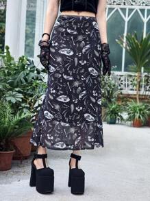 ROMWE Goth Váy nữ Thực vật Giải trí - Nhiều màu - Xem 1