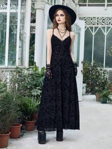 mio♡。Classic Floral Jacquard Dress Rosewood Floral Roxanne Midi Dress | Hyacinth House