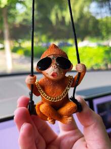 1 pieza Adorno colgante de coche de mono diseño - Naranja - Ver 3