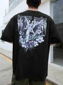 Manfinity EMRG Men Floral & Figure Graphic Tee - Black - View 1