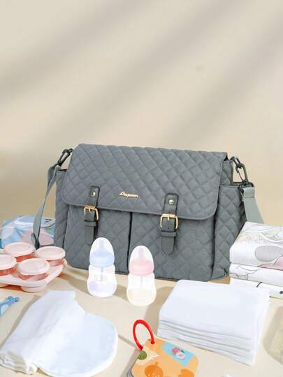 LEQUEEN 1pc Plain Diaper Bag