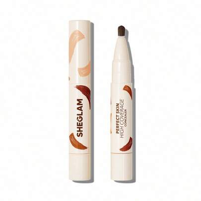 SHEGLAM 퍼펙트 스킨 하이 커버리지 컨실러-세피아 20가지 색상 리퀴드 컨실러 브러시 보습 무중력 올데이 하이드레이트 컨실러 메이크업컨실러 브랜드 뷰티 메이크업 화장품 여성과 소녀를 위한 완벽한 여름 봄 이상적인 Y2K 화려한 패션 생일 어머니의 날 기프트 파티 준비 완료 최고 색상