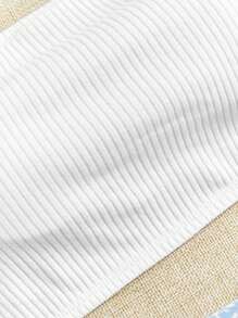 Soleia 波西米亞揉皺 荷葉邊 交叉 拉鍊 羅紋針織 前綁帶蝴蝶結植物 全身印花女士兩件套 - 淺藍色 - 查看 3