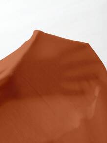 SHEINNeu Lace Up Backless Split Thigh Cami Bodycon Dress - Rust Brown - View 4