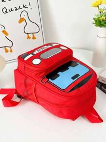 防水,輕便,便攜車圖案經典背包黃色時尚可調整肩帶 - 紅色 - 查看 6