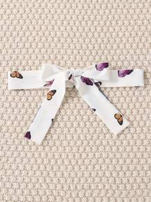 Sparklyn Tween Girl Butterfly Print Shirred Cami Jumpsuit - White - View 4