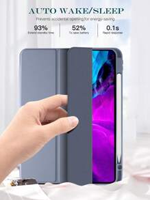 纯色右侧 Apple Pencil 插槽，可充电薰衣草色磁吸式睡眠 iPad 保护套，兼容 iPad Mini 6/Mini 7/9.7/10.2/10.5/Air 4/Air 5/第十代/10.9/Pro 11 英寸/Air 11(M2)/Air 13(M2)/Pro 11(M4)/Pro 13(M4) 2024 12.9 英寸/iPad Air 13(M3 2025)/iPad Air 11 英寸 (M3) 2025/iPad (A16) 11 英寸第十一代 2025 - 淺灰紫 - 查看 6