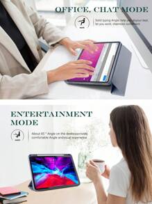 纯色右侧 Apple Pencil 插槽，可充电薰衣草色磁吸式睡眠 iPad 保护套，兼容 iPad Mini 6/Mini 7/9.7/10.2/10.5/Air 4/Air 5/第十代/10.9/Pro 11 英寸/Air 11(M2)/Air 13(M2)/Pro 11(M4)/Pro 13(M4) 2024 12.9 英寸/iPad Air 13(M3 2025)/iPad Air 11 英寸 (M3) 2025/iPad (A16) 11 英寸第十一代 2025 - 淺灰紫 - 查看 7