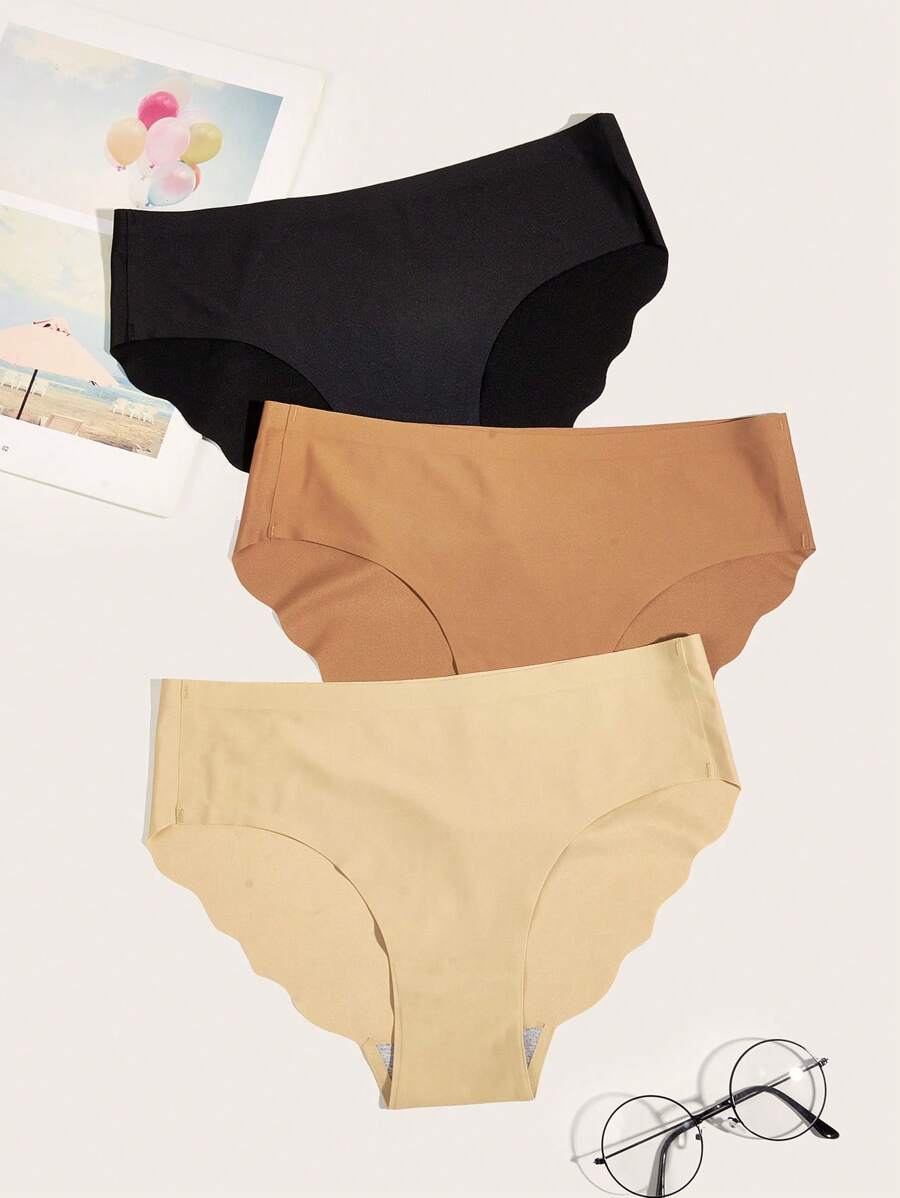3 piezas Set bragas ribete en abanico - Multicolor - Ver 1