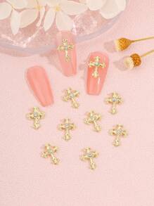 10 Stück/Packung Nail Art Dekorative Aufkleber DIY Nail Charms Nail Gems Nail Zubehör Nägel
