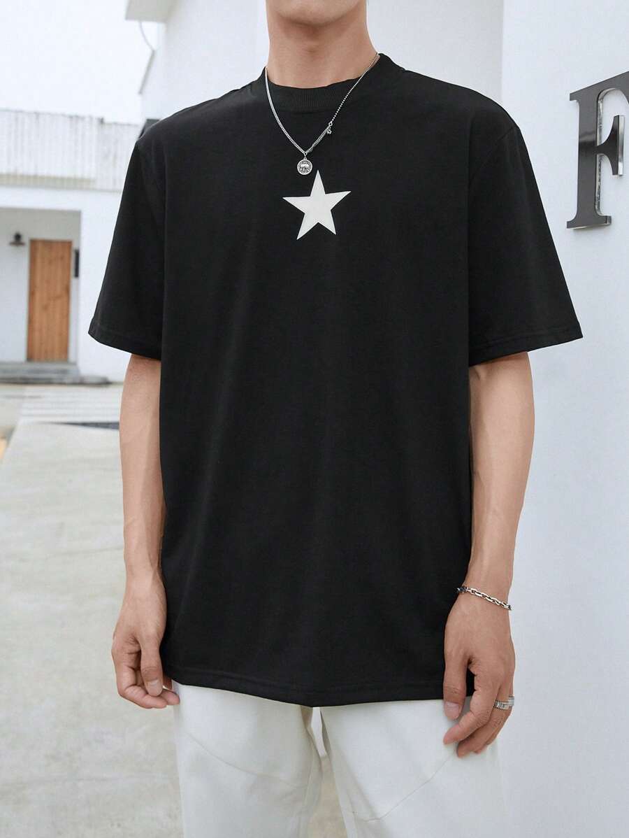 Manfinity Hypemode 男士星星印花T恤