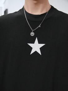 Manfinity Hypemode 男士星星印花T恤