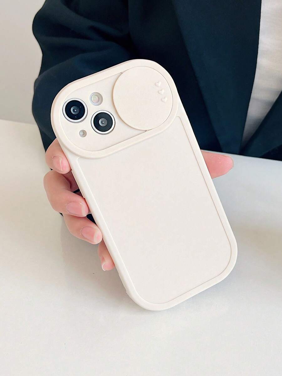 1 Vỏ bảo vệ máy ảnh màu trắng sữa mờ có giá đỡ bật lên Tương thích với iPhone - trắng - Xem 1