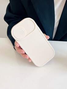 1 Vỏ bảo vệ máy ảnh màu trắng sữa mờ có giá đỡ bật lên Tương thích với iPhone - trắng - Xem 2