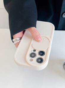 1 Vỏ bảo vệ máy ảnh màu trắng sữa mờ có giá đỡ bật lên Tương thích với iPhone - trắng - Xem 3