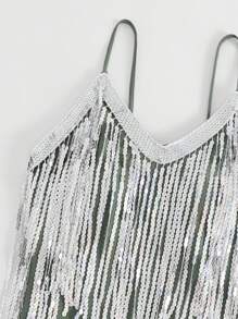 Fringe Trim One Piece Swimsuit - Army Green - View 5