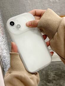 1 Miếng Trong mờ Mờ Ốp lưng & bao da điện thoại Với Nắp máy ảnh Và Đẩy Cửa sổ Tương thích với iPhone - Trong sáng - Xem 2