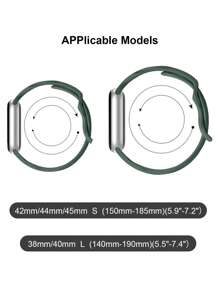 Dây đeo đồng hồ silicon rắn tương thích với Apple Watch - Màu Cam san hô - Xem 7