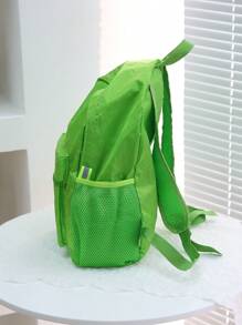 Men's High-Volume Shoulder Bag Printed Folding Pocket Fashion Ultra-Thin Lightweight Nylon Backpack - Green - View 4