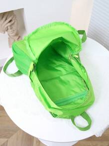 Men's High-Volume Shoulder Bag Printed Folding Pocket Fashion Ultra-Thin Lightweight Nylon Backpack - Green - View 6
