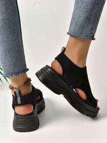 女士運動涼鞋 - 黑色 - 查看 4